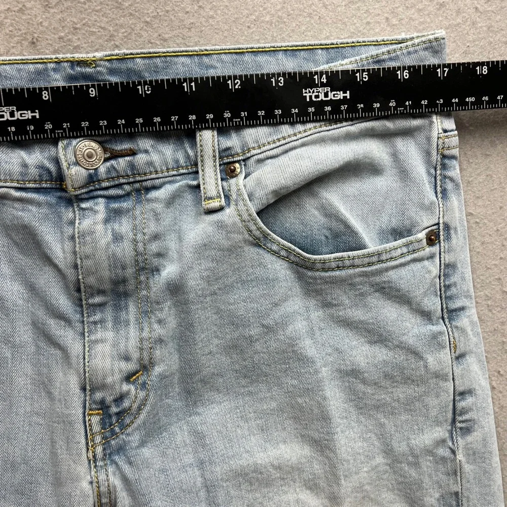 Levis 527 Slim Bootcut Jeans Mens 34x34 Light Wash Blue Denim 1894